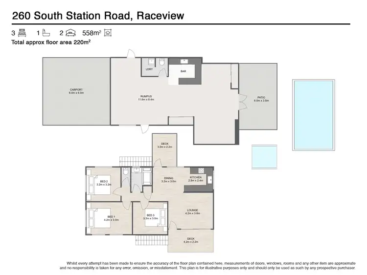 Floorplan of Homely house listing, 260 SOUTH STATION ROAD, Raceview QLD 4305