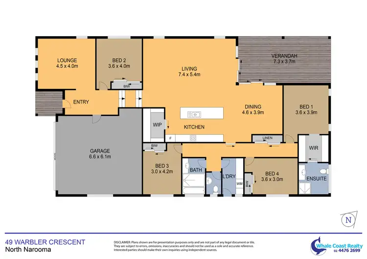 Floorplan of Homely house listing, 49 Warbler Crescent, North Narooma NSW 2546