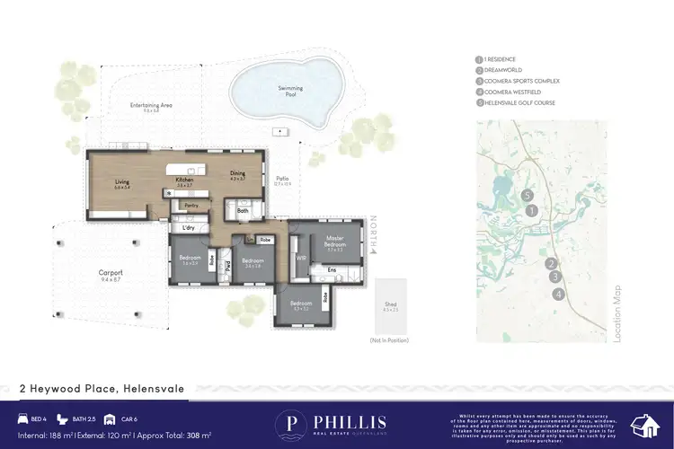 Floorplan of Homely house listing, 2 Heywood Place, Helensvale QLD 4212