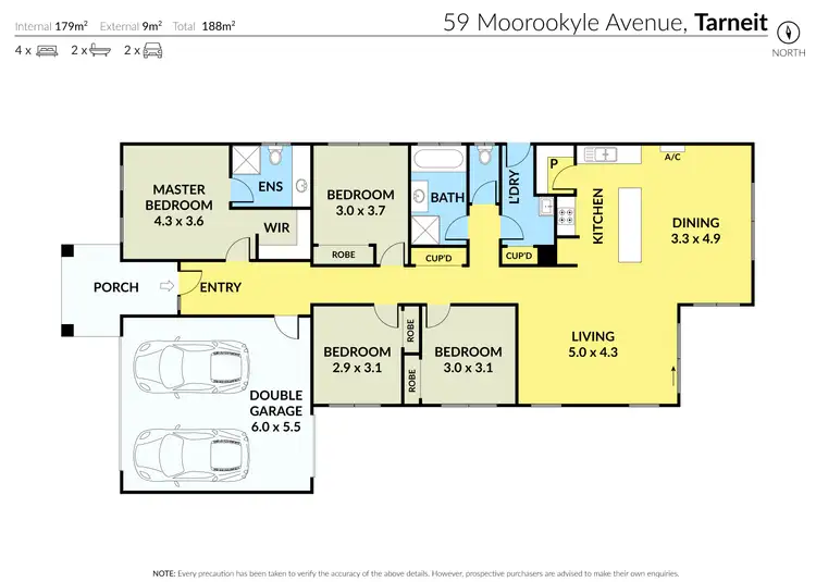 Floorplan of Homely house listing, 59 Moorookyle Avenue, Tarneit VIC 3029