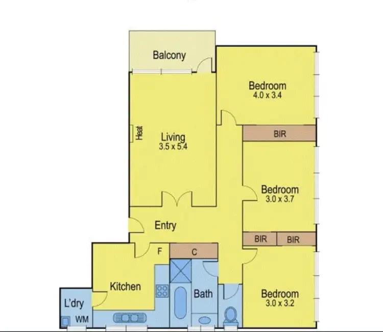 Floorplan of Homely apartment listing, 3/5 The Avenue, Windsor VIC 3181