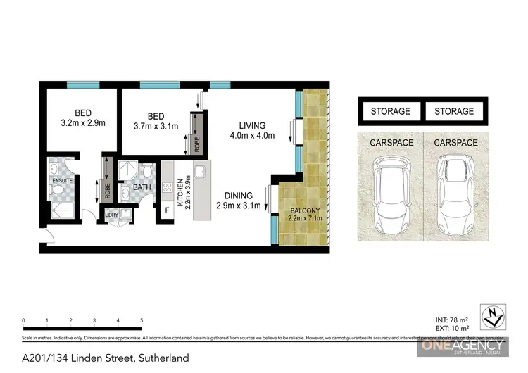 Floorplan of Homely unit listing, 201/134 Linden Street, Sutherland NSW 2232