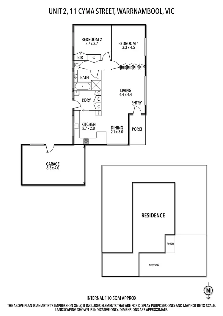 Floorplan of Homely unit listing, 2/11 Cyma Street, Warrnambool VIC 3280
