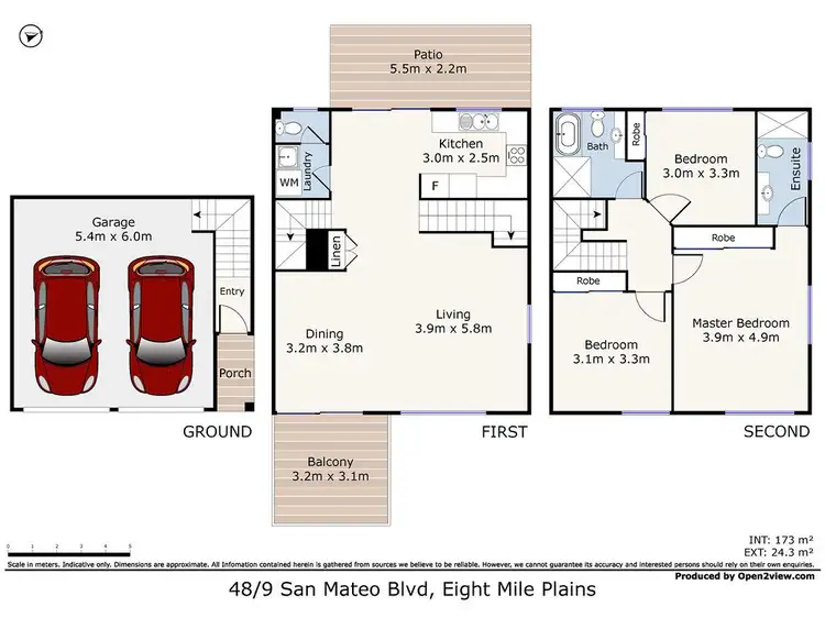 Floorplan of Homely townhouse listing, 48/9 SAN MATEO BOULEVARD, Eight Mile Plains QLD 4113