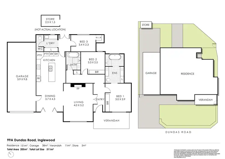 Floorplan of Homely house listing, 99A Dundas Road, Inglewood WA 6052