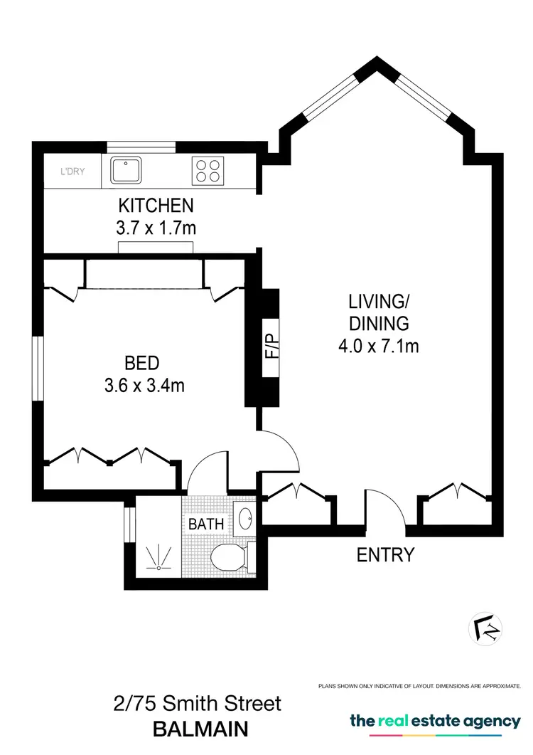 Floorplan of Homely unit listing, 2/75 Smith Street, Balmain NSW 2041