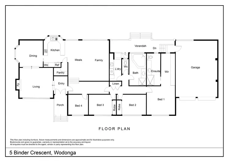 Floorplan of Homely house listing, 5 BINDER CRESCENT, Wodonga VIC 3690