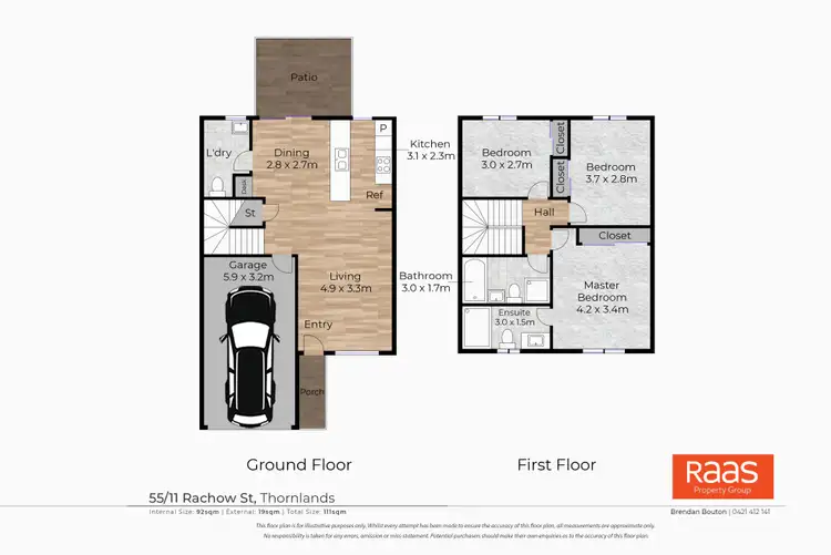Floorplan of Homely townhouse listing, 55/11 Rachow Street, Thornlands QLD 4164