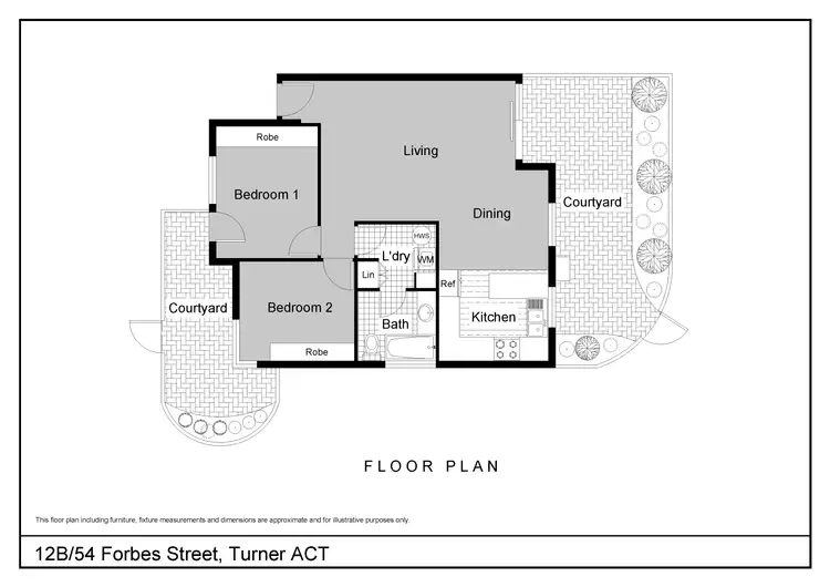 Floorplan of Homely apartment listing, 12b/54 Forbes Street, Turner ACT 2612