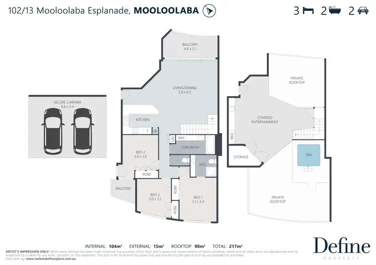 Floorplan of Homely unit listing, 102/13 Mooloolaba Esplanade, Mooloolaba QLD 4557