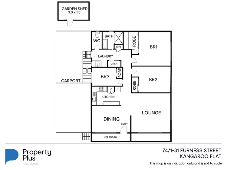 Floorplan of Homely retirement listing, 74/1-11 Furness Street, Kangaroo Flat VIC 3555