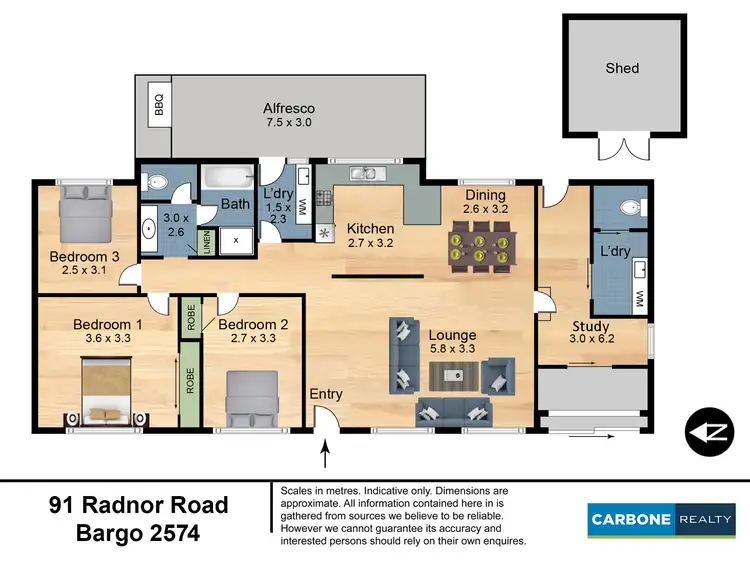 Floorplan of Homely house listing, 91 Radnor Road, Bargo NSW 2574