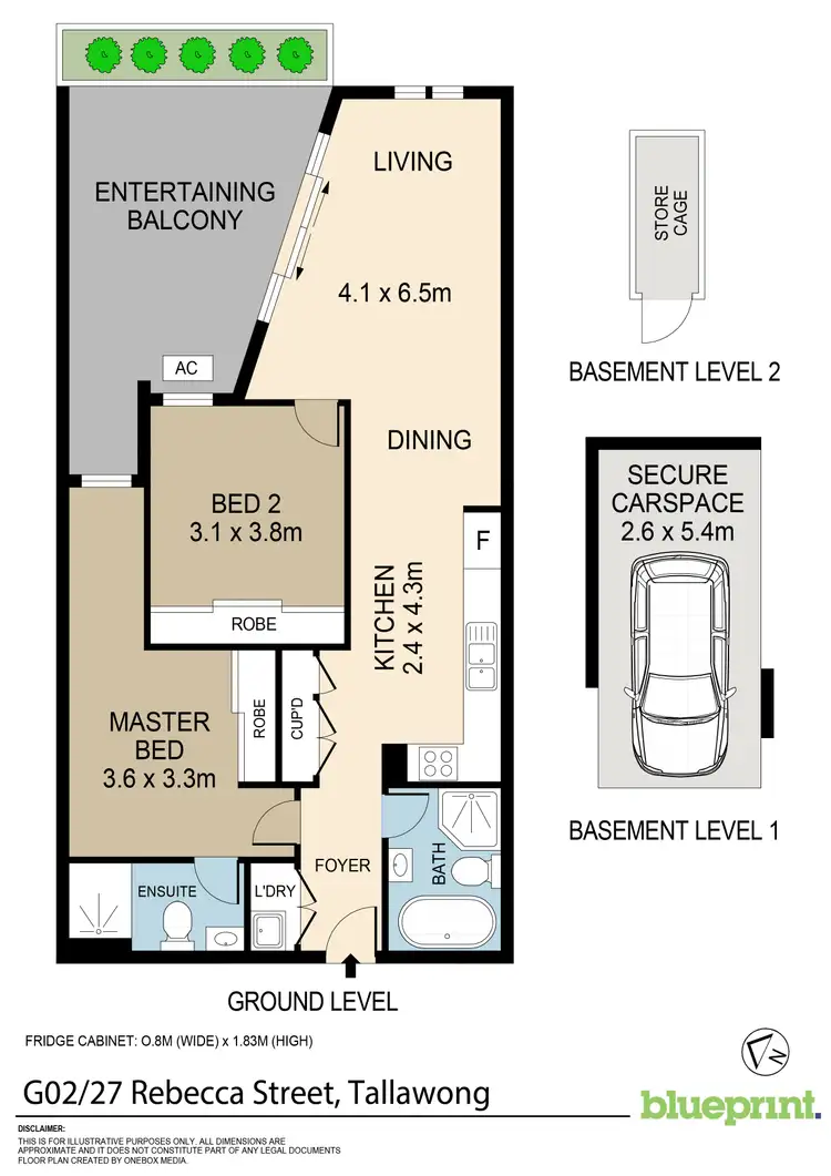 Floorplan of Homely apartment listing, G02/27 Rebecca Street, Tallawong NSW 2762