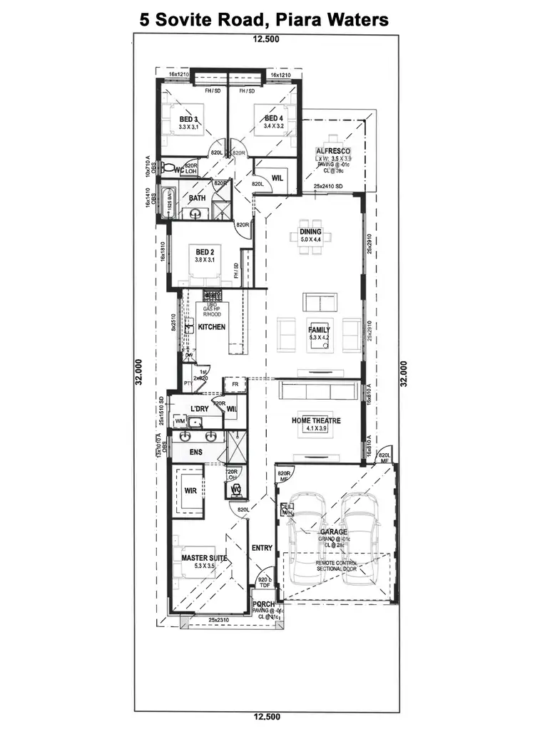 Floorplan of Homely house listing, 5 Sovite Road, Piara Waters WA 6112