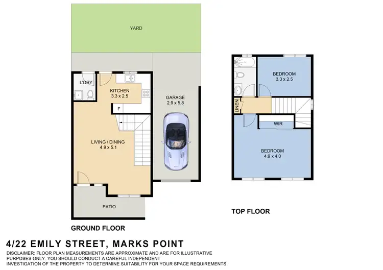 Floorplan of Homely townhouse listing, 4/22 Emily Street, Marks Point NSW 2280