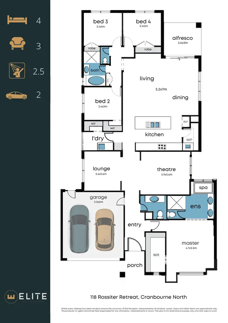 Floorplan of Homely house listing, 118 Rossiter Retreat, Cranbourne North VIC 3977