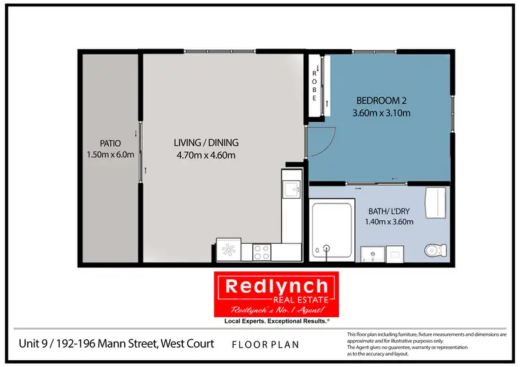 Floorplan of Homely unit listing, 9/192-196 MANN STREET, Westcourt QLD 4870