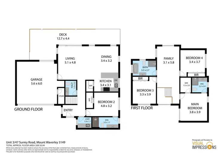 Floorplan of Homely townhouse listing, 3/47 Surrey Road, Mount Waverley VIC 3149