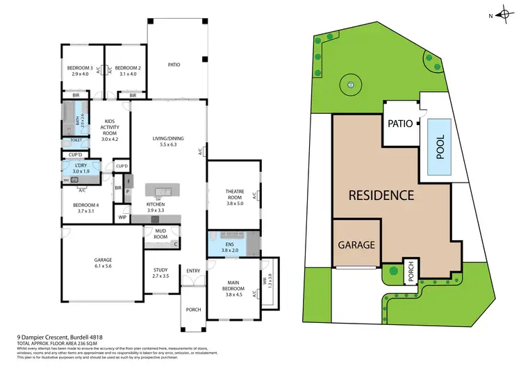 Floorplan of Homely house listing, 9 Dampier Crescent, Burdell QLD 4818