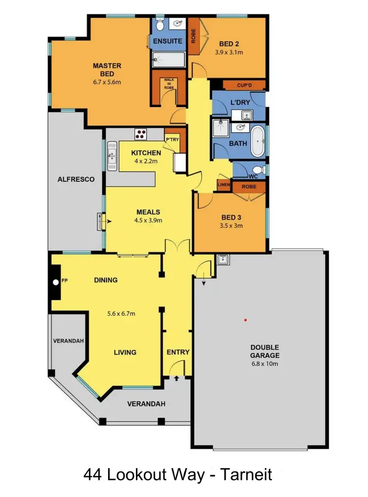 Floorplan of Homely house listing, 44 Lookout Way, Tarneit VIC 3029