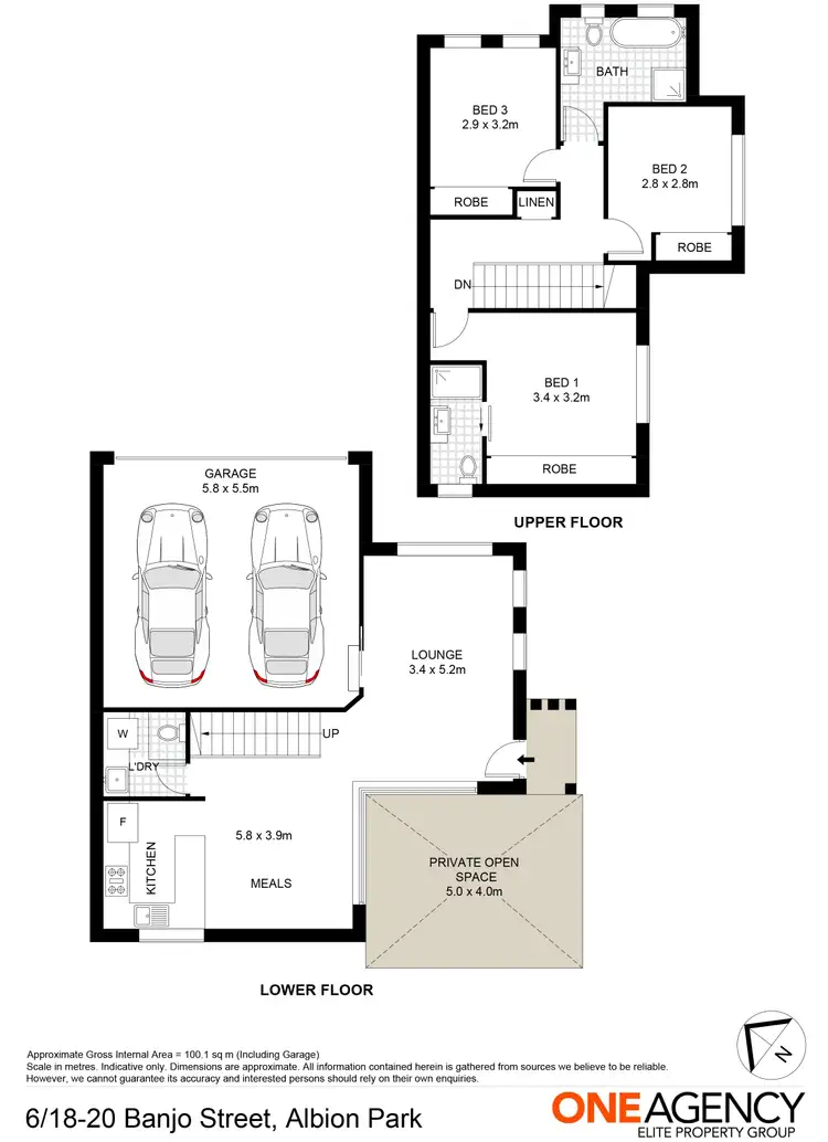 Floorplan of Homely townhouse listing, 6/18-20 Banjo Street, Albion Park NSW 2527