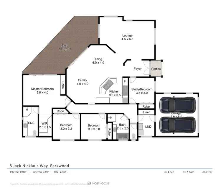 Floorplan of Homely house listing, 8 Jack Nicklaus Way, Parkwood QLD 4214