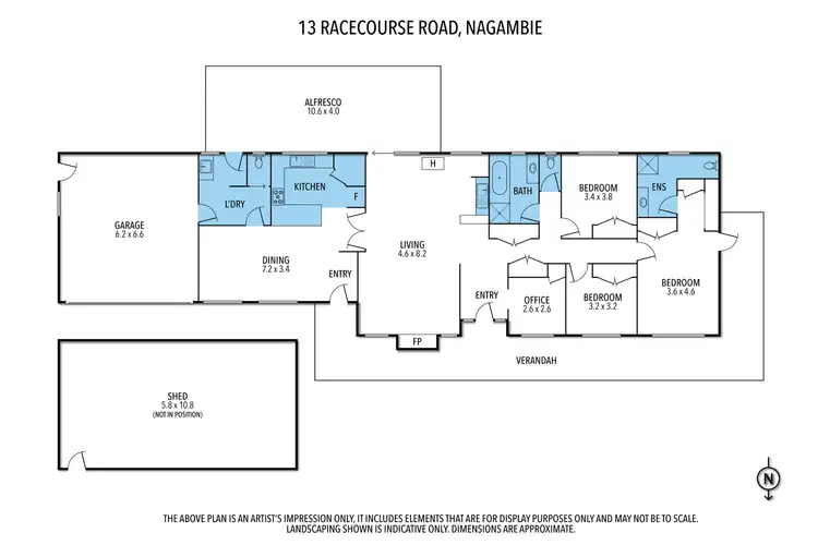 Floorplan of Homely house listing, 13 Racecourse Road, Nagambie VIC 3608