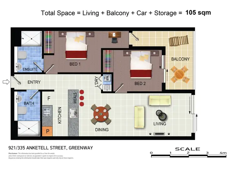 Floorplan of Homely apartment listing, 921/335 Anketell street, Greenway ACT 2900