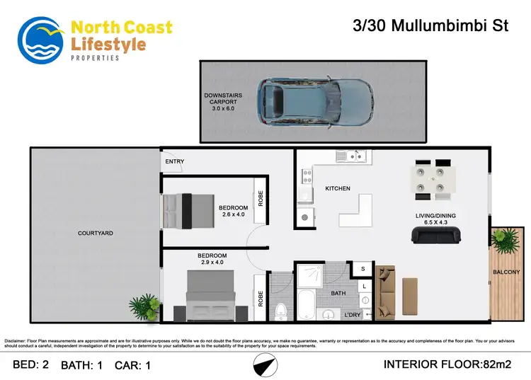 Floorplan of Homely apartment listing, 3/30 Mullumbimbi Street, Brunswick Heads NSW 2483