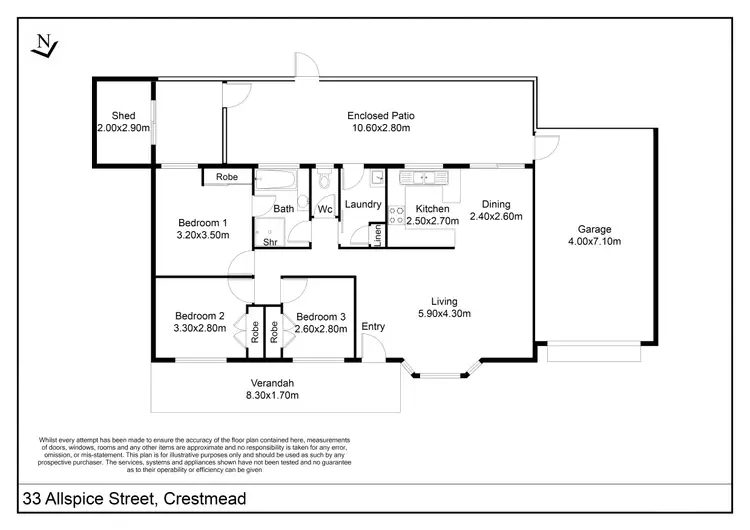 Floorplan of Homely house listing, 33 Allspice Street, Crestmead QLD 4132