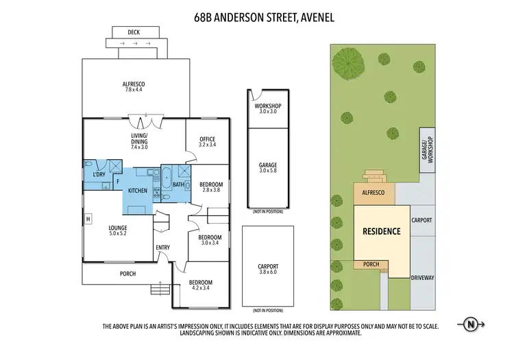 Floorplan of Homely house listing, 68B ANDERSON STREET, Avenel VIC 3664