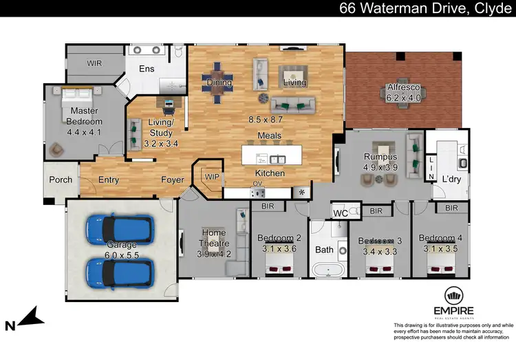 Floorplan of Homely house listing, 66 Waterman Drive, Clyde VIC 3978