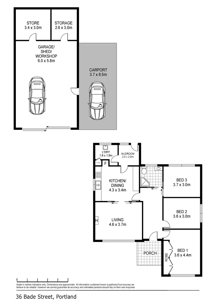 Floorplan of Homely house listing, 36 Bade Avenue, Portland VIC 3305