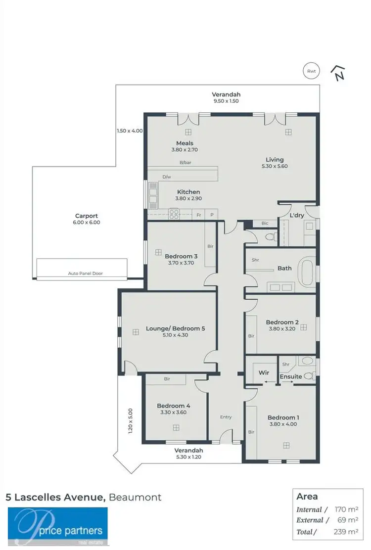 Floorplan of Homely house listing, 5 Lascelles Avenue, Beaumont SA 5066