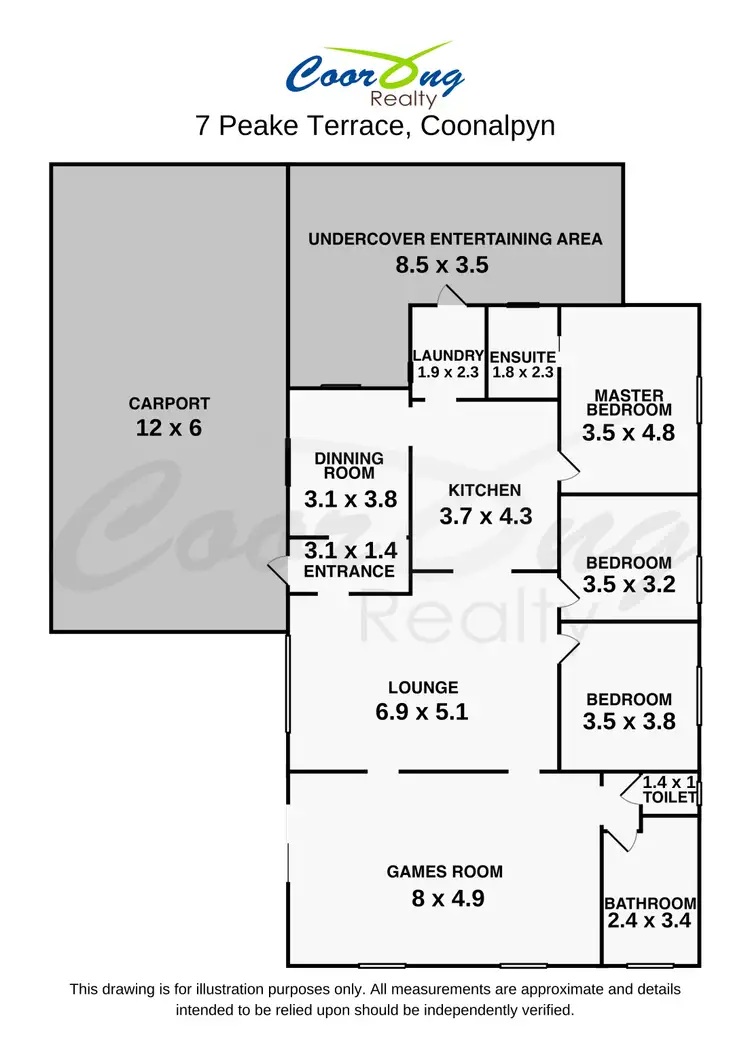 Floorplan of Homely house listing, 7 Peake Terrace, Coonalpyn SA 5265