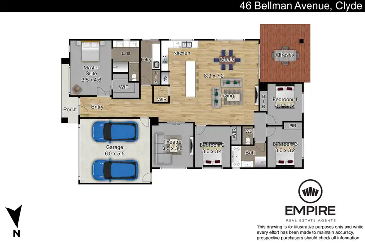 Floorplan of Homely house listing, 46 Bellman Avenue, Clyde VIC 3978