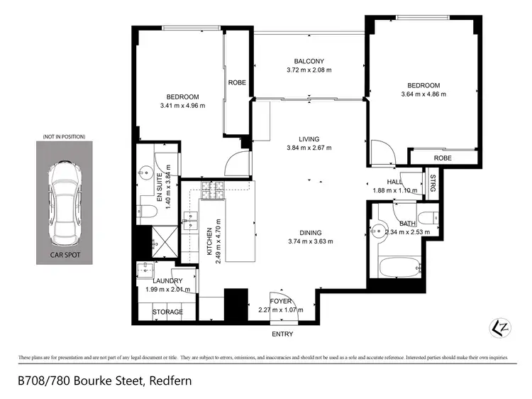 Floorplan of Homely apartment listing, b708/780 Bourke Street, Redfern NSW 2016