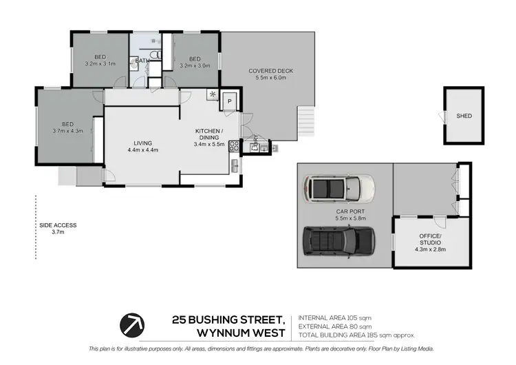 Floorplan of Homely house listing, 25 Bushing Street, Wynnum West QLD 4178