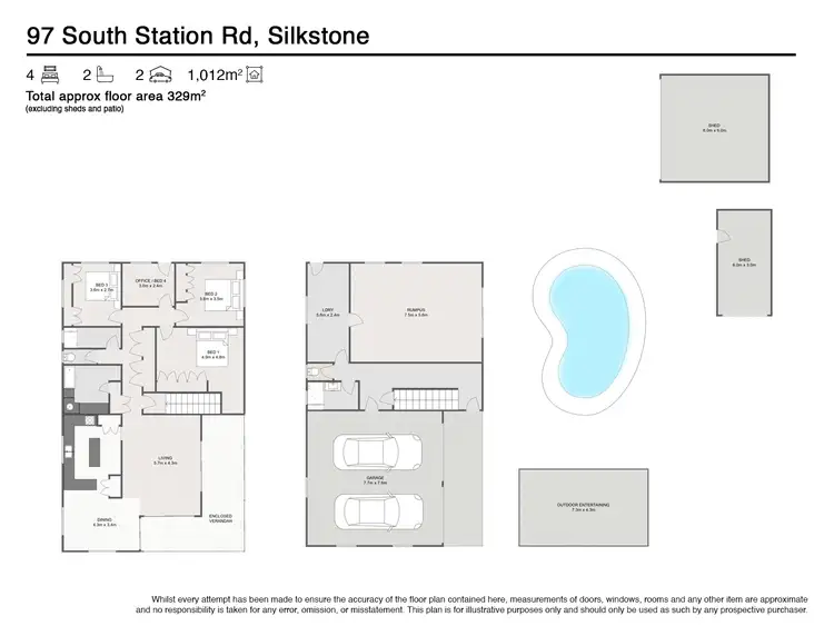 Floorplan of Homely house listing, 97 SOUTH STATION ROAD, Silkstone QLD 4304