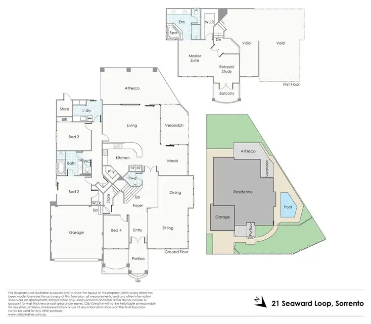 Floorplan of Homely house listing, 21 Seaward Loop, Sorrento WA 6020