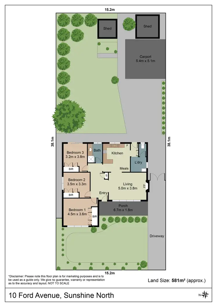 Floorplan of Homely house listing, 10 Ford Avenue, Sunshine North VIC 3020