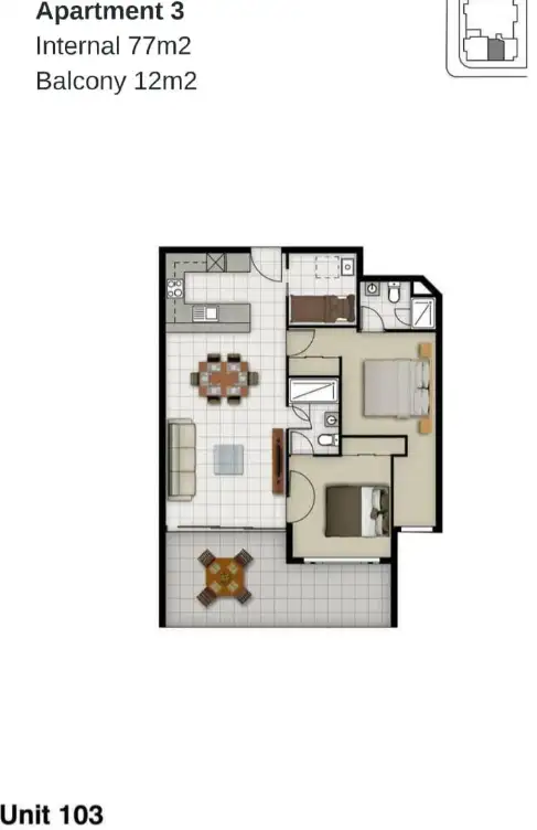 Floorplan of Homely apartment listing, 28/512 Oxley Road, Sherwood QLD 4075