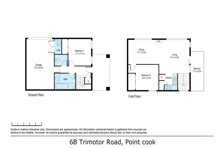 Floorplan of Homely townhouse listing, 6B Trimotor Road, Point Cook VIC 3030