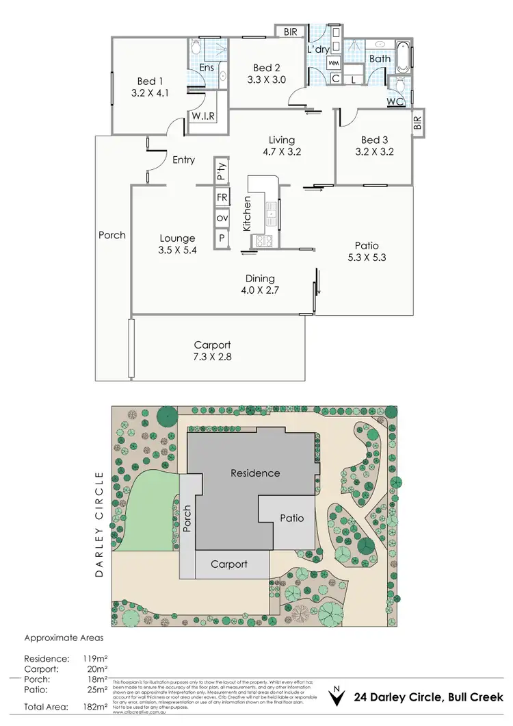 Floorplan of Homely house listing, 24 Darley Circle, Bull Creek WA 6149