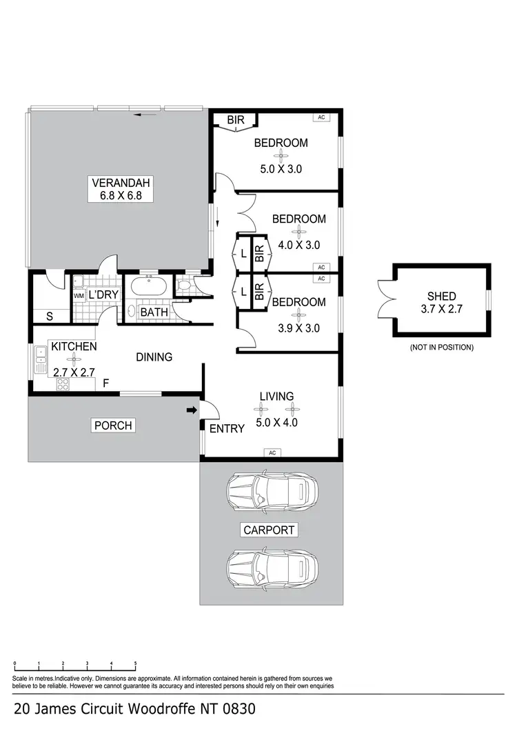 Floorplan of Homely house listing, 20 James Circuit, Woodroffe NT 830
