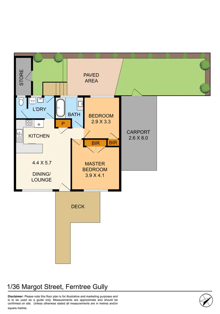 Floorplan of Homely unit listing, 1/36 Margot Street, Ferntree Gully VIC 3156
