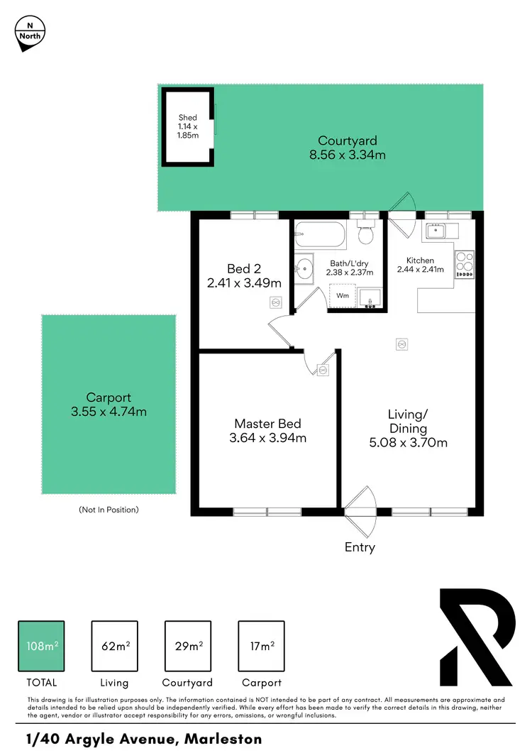 Floorplan of Homely unit listing, 1/40 Argyle Avenue, Marleston SA 5033