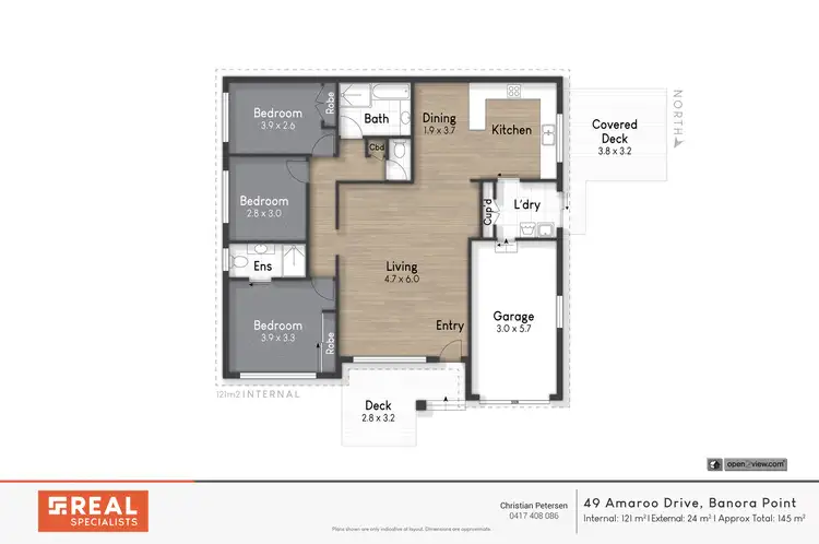 Floorplan of Homely semi-detached listing, 2/49 Amaroo Drive, Banora Point NSW 2486
