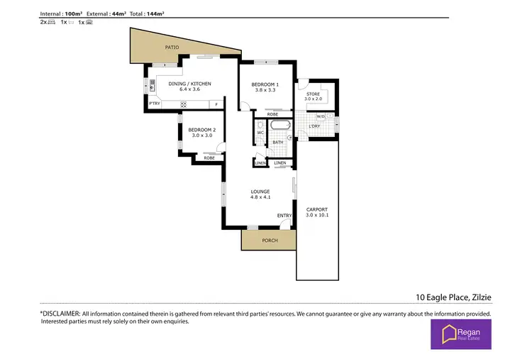 Floorplan of Homely house listing, 10 Eagle Place, Zilzie QLD 4710