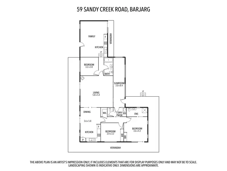 Floorplan of Homely rural property listing, 59 Sandy Creek Road, Barjarg VIC 3723